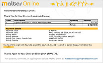 Maltas Online Membership Emails