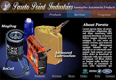 Pareto Point Website Concept: Showcase