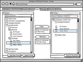 SMS Notification Group Manangement Wirefame